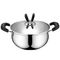 Σύνολα Cookware ανοξείδωτου εγχώριων κουζινών με το μετριασμένο σαφές καπάκι γυαλιού